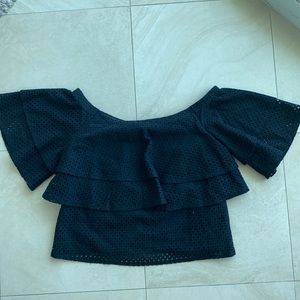 Banana Republic black off shoulder top